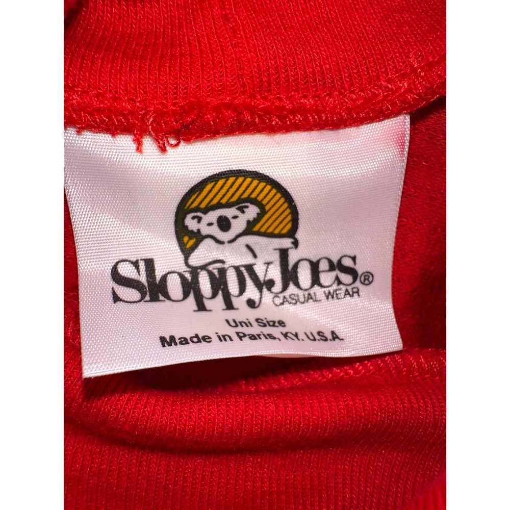 Sloppy Joes Vintage Red Graphic Pullover Western One Size Fits Most 90s - Picture 6 of 11